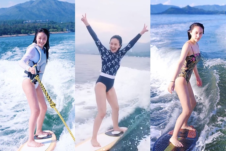 【今期流行】女星出海熱玩滑水　邊個玩得有姿勢有實際？
