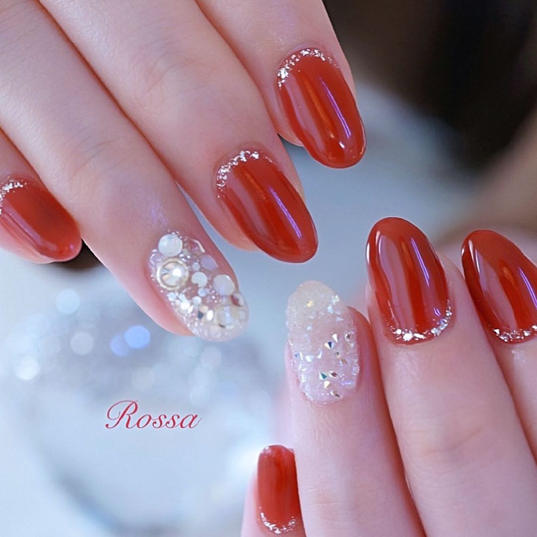 2020新年整新甲！4類20款日式溫柔風紅色系美甲提案