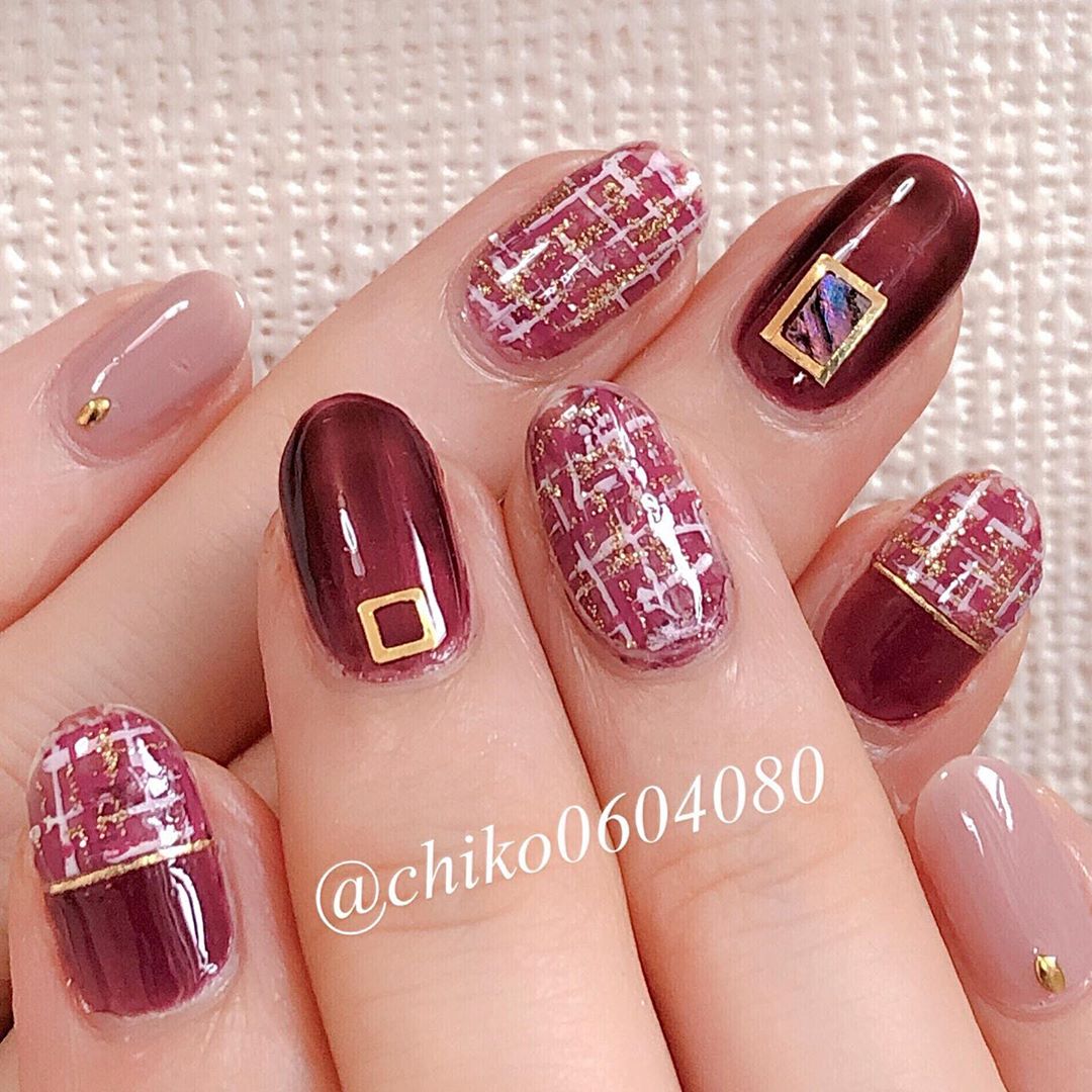 2020新年整新甲！4類20款日式溫柔風紅色系美甲提案