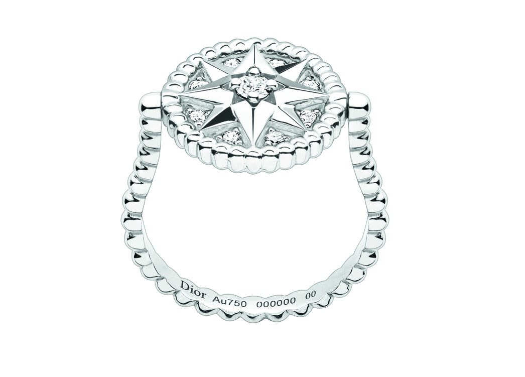Dior Rose des Vents ring in white gold and diamonds $55,000