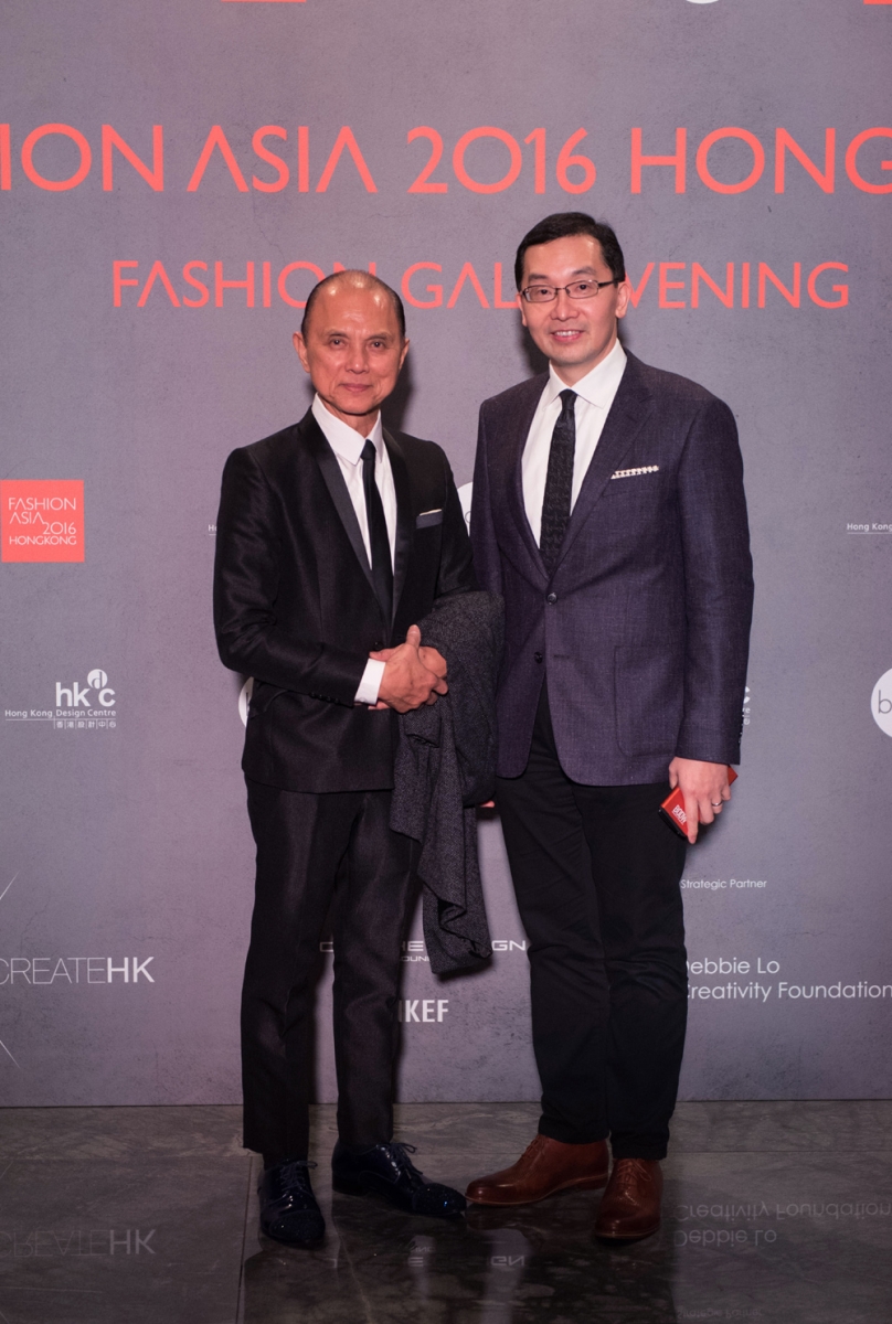 鞋履及時裝設計師Datuk Professor (Dr.) Jimmy CHOO, OBE和香港設計中心行政總裁利德裕博士