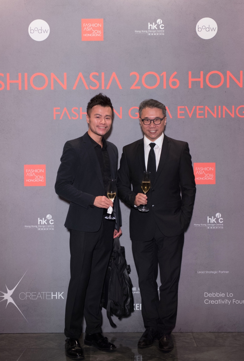 時裝設計師Mountain Yam及香港設計中心董事會主席嚴志明教授