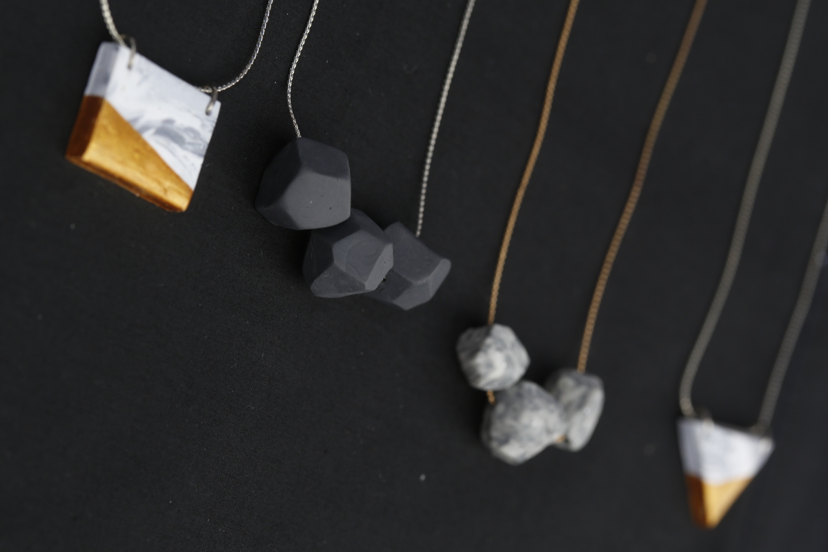 Bits & Pieces項鍊系列。($320/each)