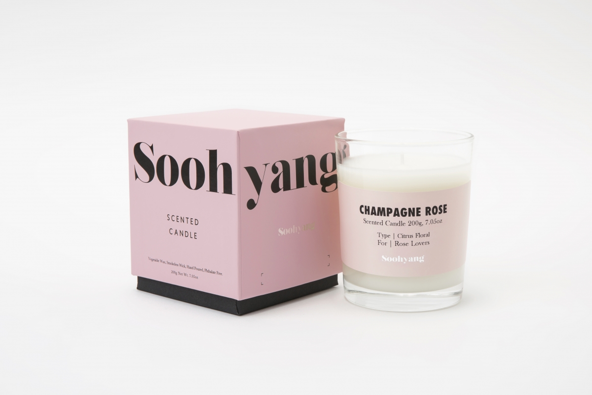 Soohyang推介大家於中秋節燃點「Champagne Rose」香氛蠟燭。