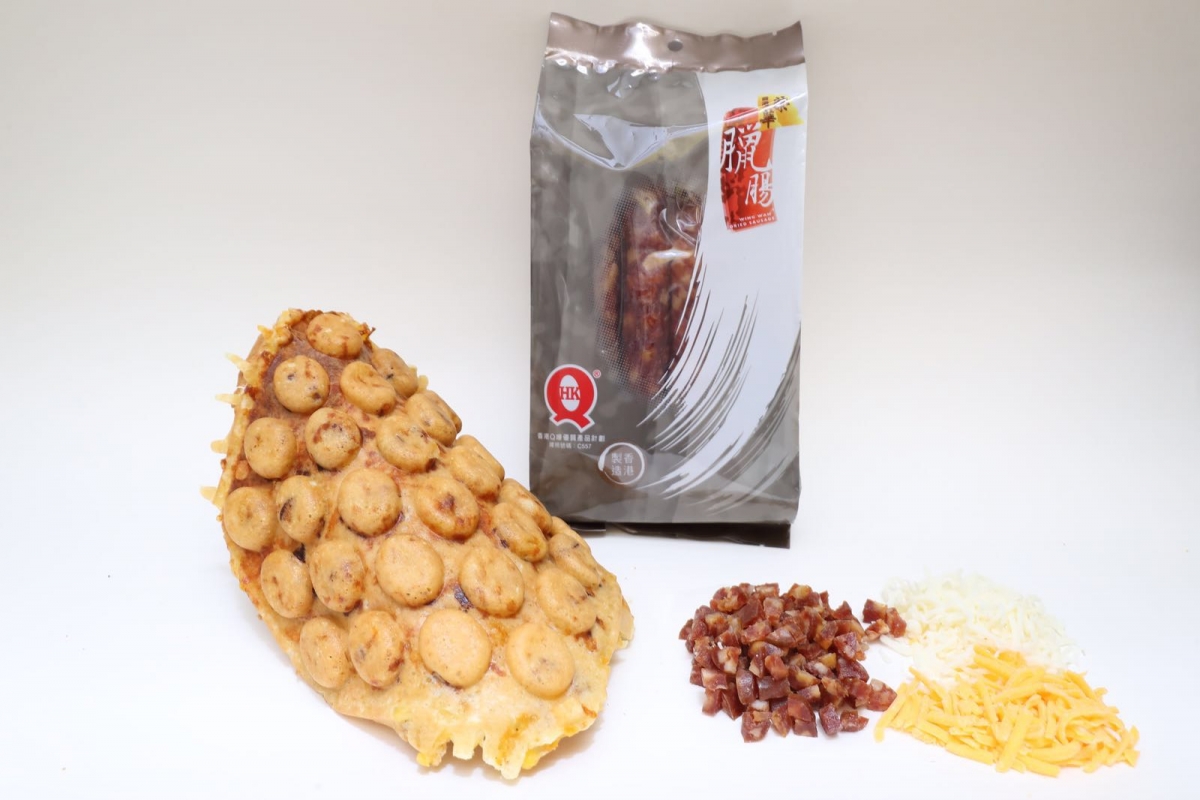 媽咪雞蛋仔 榮華臘腸雙重芝士雞蛋仔 $60