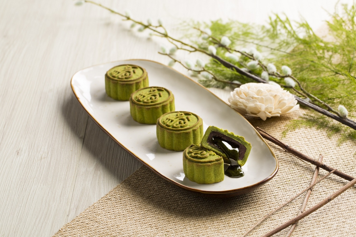 紅豆綠茶流心月餅
