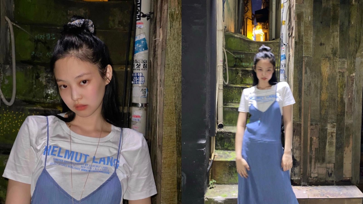 根本是「藍衣天使」！解構Jennie百變粉藍造型配搭