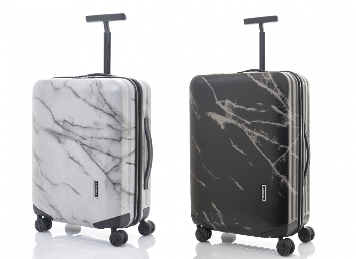 潮人必備！拖住雲石紋行李箱去旅行